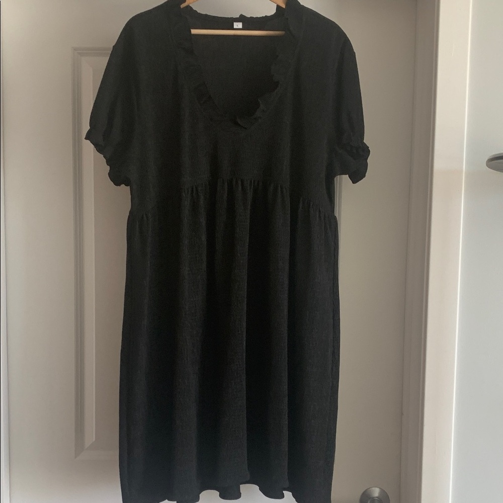 Elegant Black Ruffle Dress